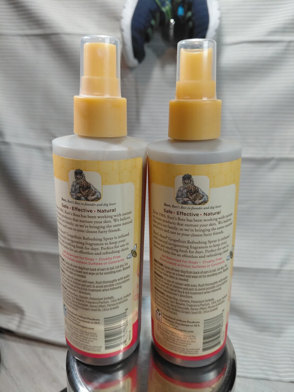 (2) Burt's Bees For Dogs Grapefruit Refreshing Spray 98.2% Natural 8oz